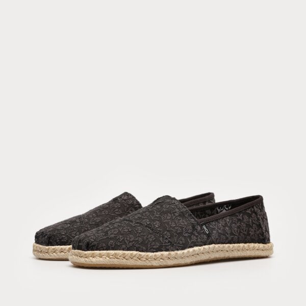 Damskie espadryle TOMS BLACK POSY LACE 10019818 kolor czarny