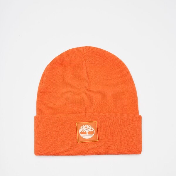 Damska czapka zimowa TIMBERLAND CZAPKA CUFFED BEANIE WITH TONAL PATCH tb0a61bx8461 kolor pomarańczowy