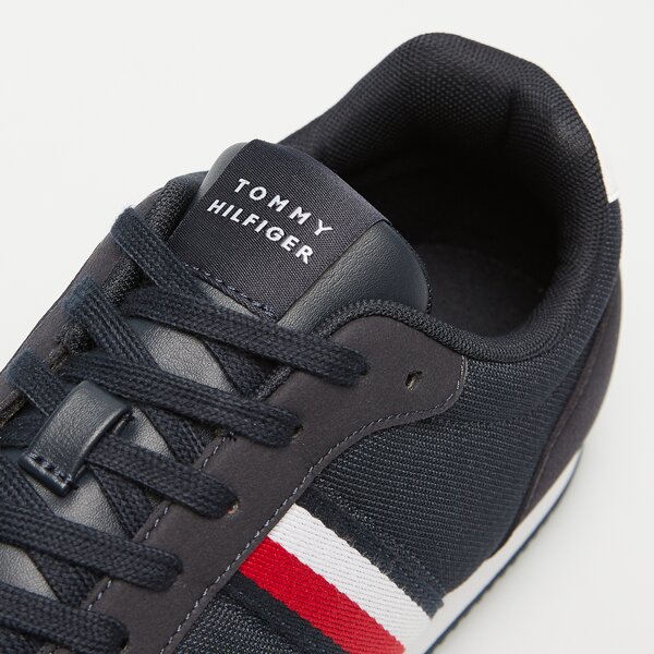 Męskie sneakersy (buty) TOMMY HILFIGER LO RUNNER MIX fm0fm04958dw5 kolor granatowy