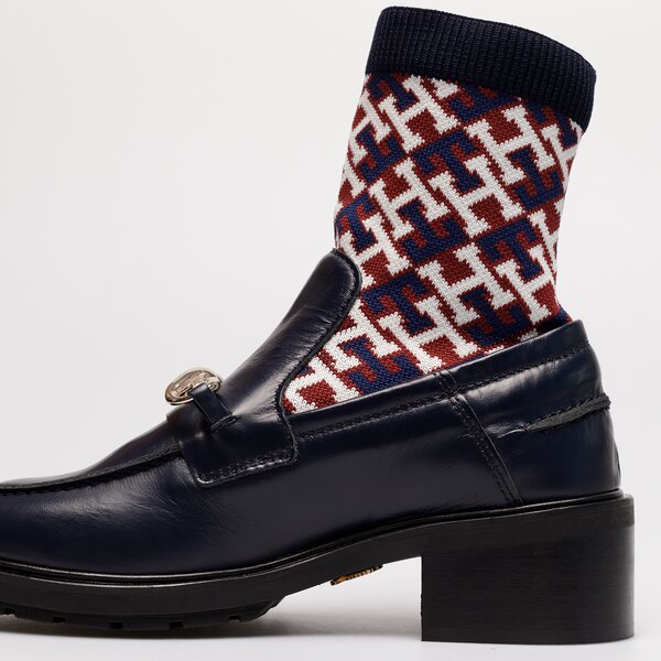 Damskie botki / sztyblety TOMMY HILFIGER TOMMY MONOGRAM BOOTIE fw0fw06823dw5 kolor czarny