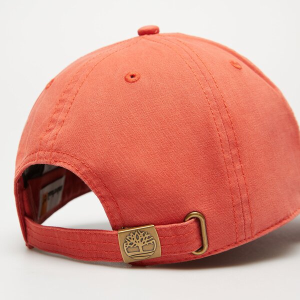 Damska czapka z daszkiem TIMBERLAND CZAPKA COTTON CANVAS BASEBALL CAP tb0a1e9mw781 kolor czerwony