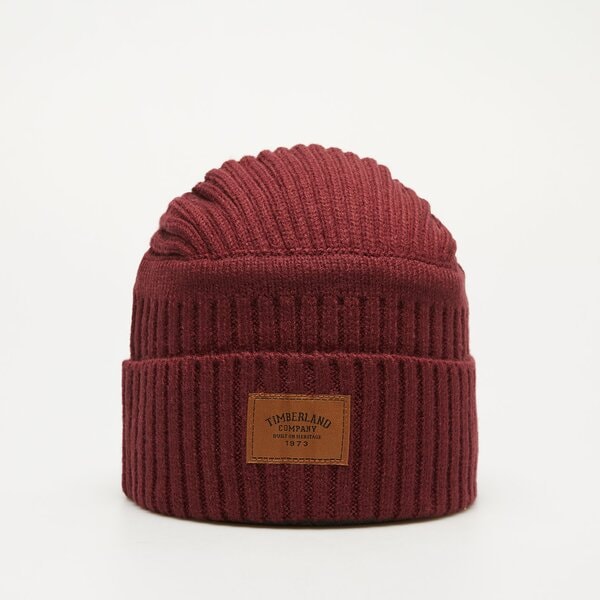 Damska czapka zimowa TIMBERLAND CZAPKA GULF BEACH RIBBED BEANIE tb0a1egweic1 kolor bordowy