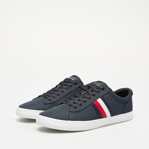 Męskie trampki TOMMY HILFIGER ICONIC VULC STRIPES MESH fm0fm05072dw5 kolor granatowy