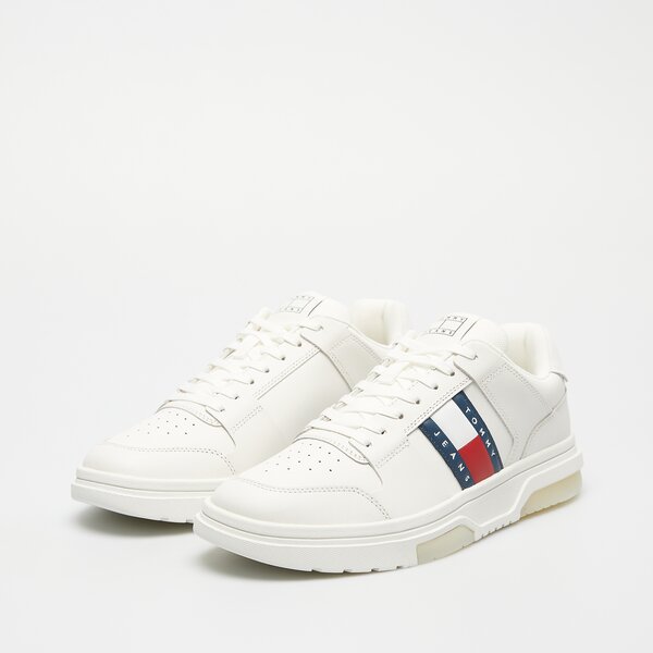 Męskie sneakersy (buty) TOMMY HILFIGER THE BROOKLYN LEATHER ESS em0em01521tcr kolor biały