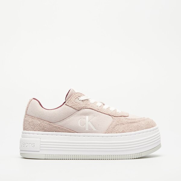 Damskie sneakersy (buty) CALVIN KLEIN BOLD PLATF LACEUP LOW yw0yw015750kb kolor beżowy