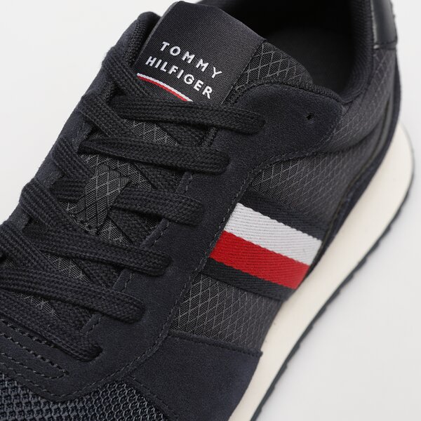 Męskie sneakersy (buty) TOMMY HILFIGER RUNNER EVO MIX fm0fm04699dw5 kolor granatowy