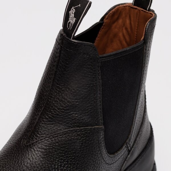 Męskie buty za kostkę POLO RL OSLO CHELSEA BOOTS MID CUT BOOT 812845457001 kolor czarny