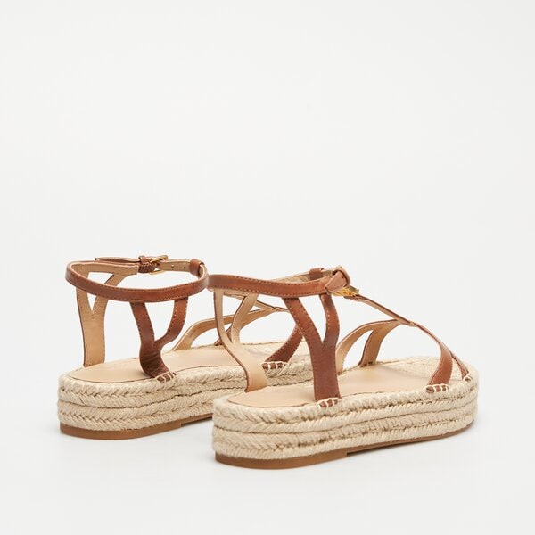 Damskie sandały LAUREN RALPH LAUREN PAYTON-ESPADRILLES-FLAT 802927966001 kolor brązowy