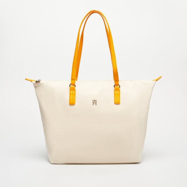 Damska torebka TOMMY HILFIGER TOREBKA POPPY CANVAS TOTE aw0aw159830f4 kolor beżowy