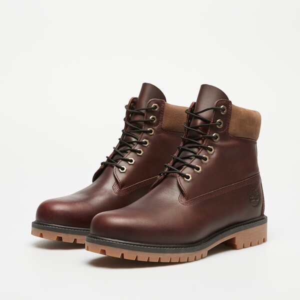 Męskie buty za kostkę TIMBERLAND HERITAGE 6 INCH tb0a41mweiw1 kolor bordowy