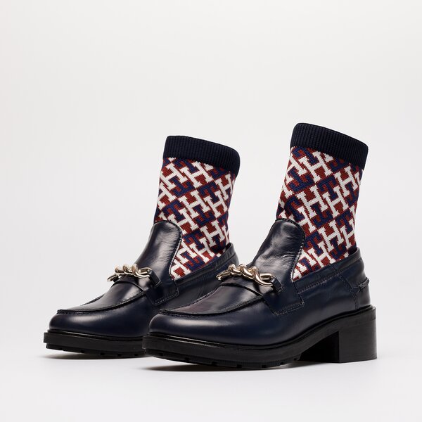 Damskie botki / sztyblety TOMMY HILFIGER TOMMY MONOGRAM BOOTIE fw0fw06823dw5 kolor czarny