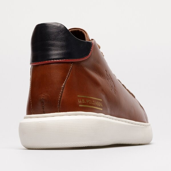 Męskie buty za kostkę U.S. POLO ASSN. CRYME004 LEATHER cryme004lthcuo kolor brązowy