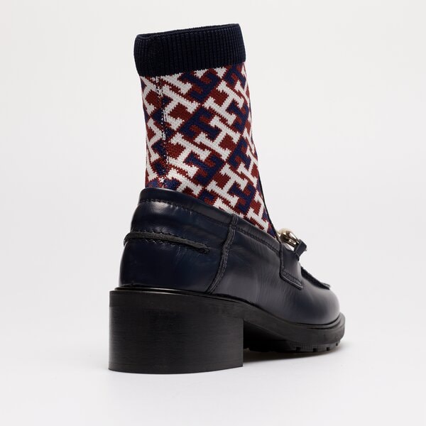 Damskie botki / sztyblety TOMMY HILFIGER TOMMY MONOGRAM BOOTIE fw0fw06823dw5 kolor czarny