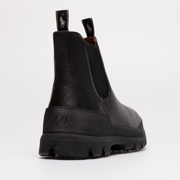 Męskie buty za kostkę POLO RL OSLO CHELSEA BOOTS MID CUT BOOT 812845457001 kolor czarny