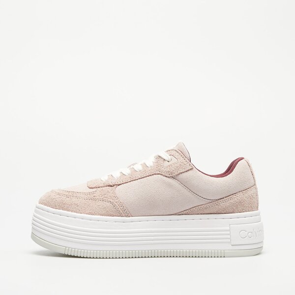 Damskie sneakersy (buty) CALVIN KLEIN BOLD PLATF LACEUP LOW yw0yw015750kb kolor beżowy