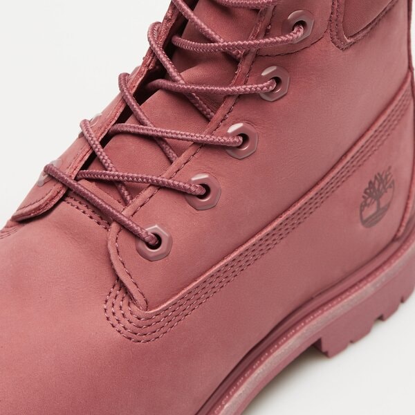 Damskie botki / sztyblety TIMBERLAND PREMIUM 6 INCH LACE UP WATERPROOF BOOT tb0a2hr8et11 kolor różowy