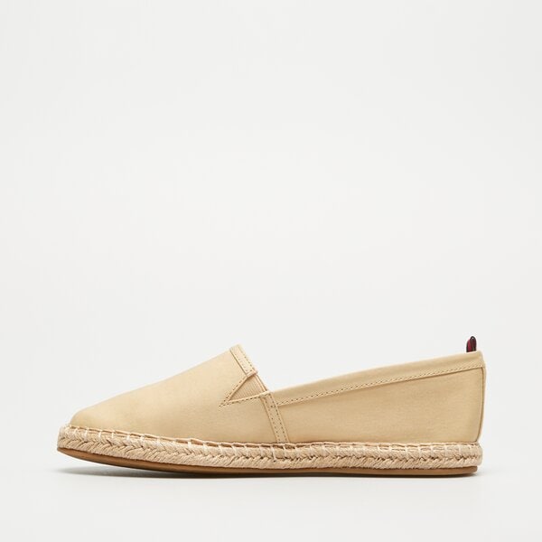 Damskie mokasyny i półbuty TOMMY HILFIGER BASIC TOMMY FLAT ESPADRILLE fw0fw06497acr kolor beżowy