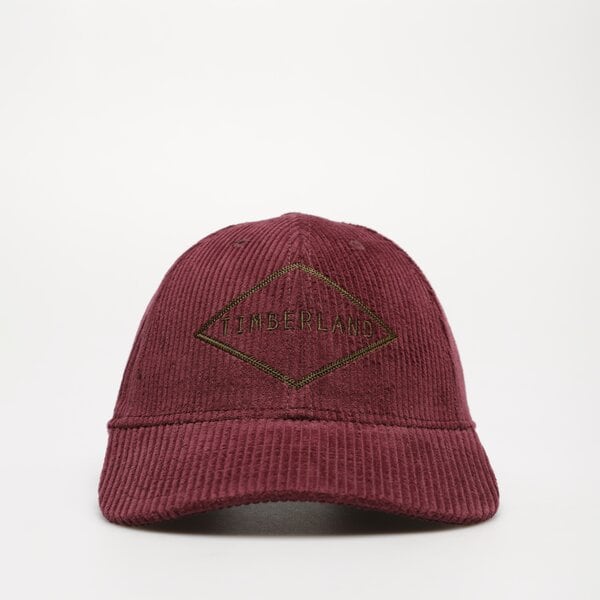 Damska czapka z daszkiem TIMBERLAND CZAPKA CORDUROY CAP tb0a2psqi301 kolor bordowy