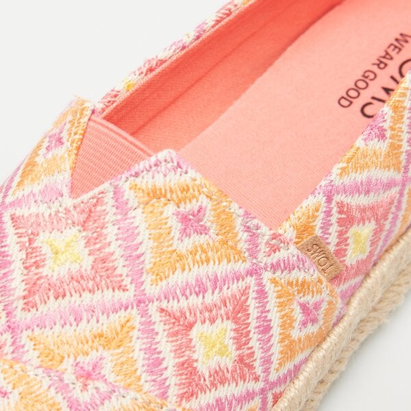 Damskie espadryle TOMS SHELL PINK GEO WOVEN 10020707 kolor multicolor