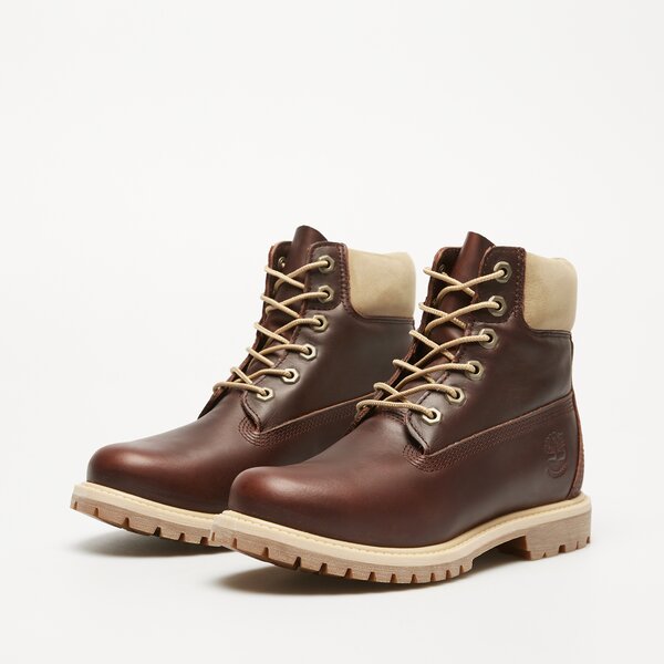 Damskie botki / sztyblety TIMBERLAND PREMIUM 6 INCH LACE UP WATERPROOF BOOT tb0a2hr8eiw1 kolor brązowy