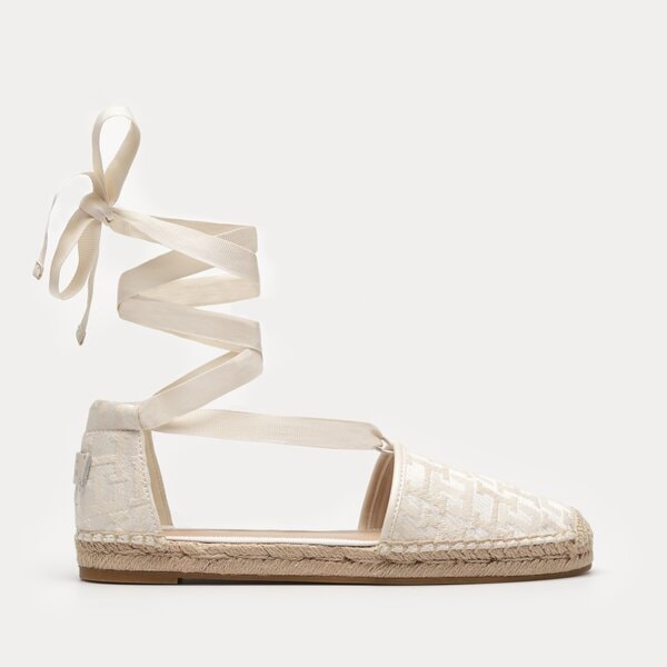 Damskie espadryle TOMMY HILFIGER CLOSED TOE ESPADRILLE MONOGRAM W fw0fw072530k8 kolor beżowy