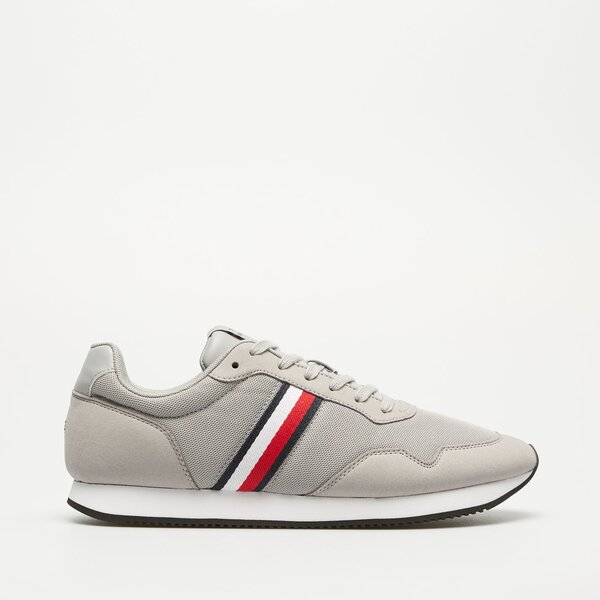 Męskie sneakersy (buty) TOMMY HILFIGER LO RUNNER MIX fm0fm04958prt kolor szary