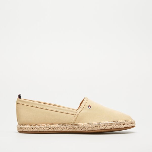 Damskie mokasyny i półbuty TOMMY HILFIGER BASIC TOMMY FLAT ESPADRILLE fw0fw06497acr kolor beżowy