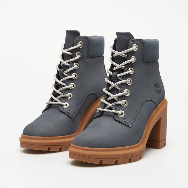 Damskie botki / sztyblety TIMBERLAND ALLINGTON HEIGHTS MID LACE UP BOOT tb0a2ckcep21 kolor granatowy