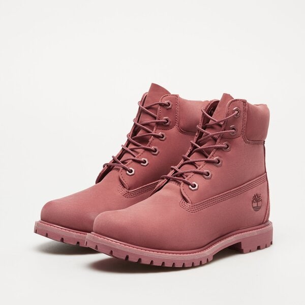 Damskie botki / sztyblety TIMBERLAND PREMIUM 6 INCH LACE UP WATERPROOF BOOT tb0a2hr8et11 kolor różowy