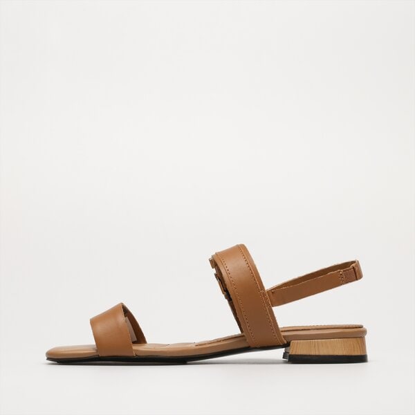 Damskie sandały TOMMY HILFIGER HARDWARE FLAT SANDAL fw0fw07094gu9 kolor brązowy