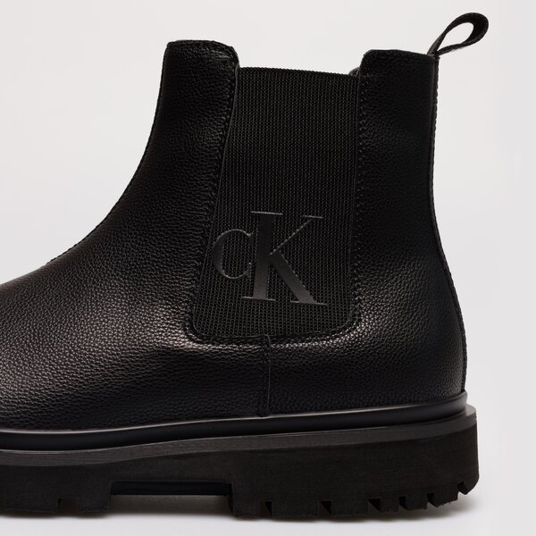 Męskie buty za kostkę CALVIN KLEIN LUG MID CHELSEA BOOT 2 ym0ym00544bds kolor czarny