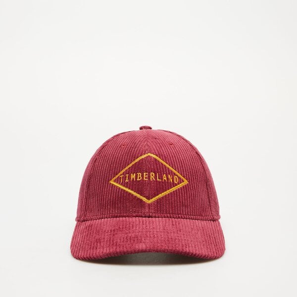 Damska czapka z daszkiem TIMBERLAND CZAPKA CORDUROY CAP tb0a2psq6371 kolor bordowy