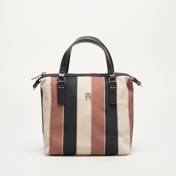 Damska torebka TOMMY HILFIGER TOREBKA POPPY SMALL TOTE STRIPE aw0aw16445aeg kolor multicolor