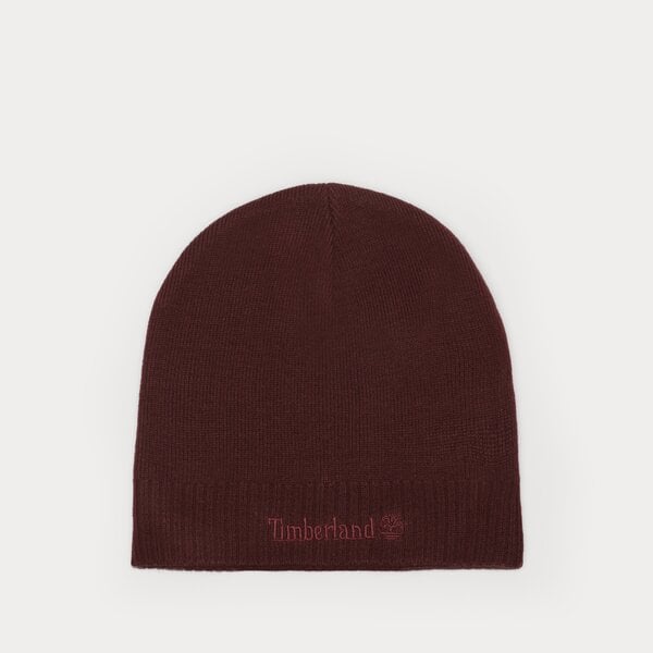 Damska czapka zimowa TIMBERLAND CZAPKA KNIT LOGO BEANIE tb0a1egxi301 kolor bordowy