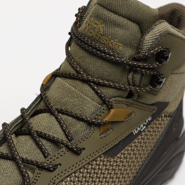 Męskie buty outdoor (trekkingowe) JACK WOLFSKIN DROMOVENTURE TEXAPORE MID M 40596614341 kolor zielony