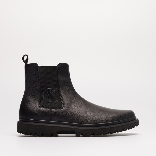 Męskie buty za kostkę CALVIN KLEIN LUG MID CHELSEA BOOT 2 ym0ym00544bds kolor czarny