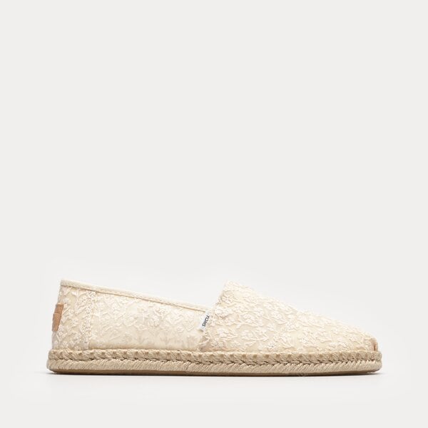 Damskie espadryle TOMS NATURAL POSY LACE 10019815 kolor beżowy