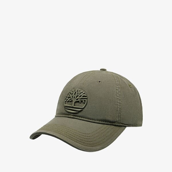 Damska czapka z daszkiem TIMBERLAND CZAPKA COTTON CANVAS CAP TREE LOGO tb0a1e9ma581 kolor zielony