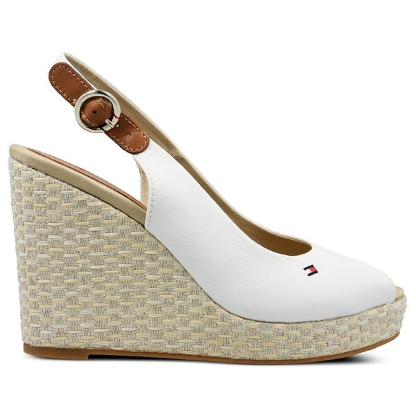 Damskie sandały TOMMY HILFIGER ICONIC ELENA BASIC SLING BACK fw0fw02787121 kolor biały