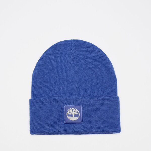 Damska czapka zimowa TIMBERLAND CZAPKA CUFFED BEANIE WITH TONAL PATCH tb0a61bxefq1 kolor niebieski