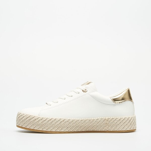 Damskie trampki TAMARIS WHITE STRAW SNEAKERS  12371342190 kolor biały