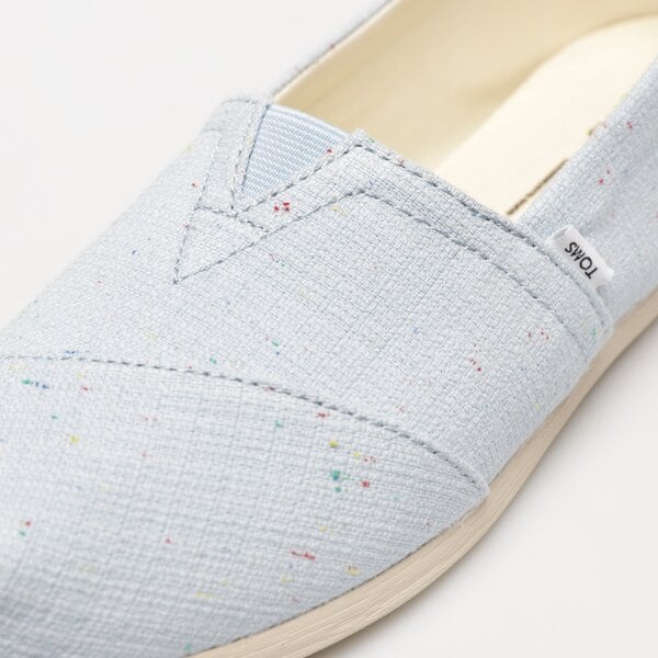 Damskie espadryle TOMS PASTEL BLUE RECYCLED COTTON SPECKLED SLUB 10019660 kolor niebieski