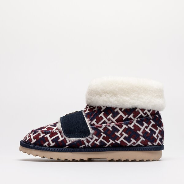 Damskie buty za kostkę TOMMY HILFIGER BOOT SLIPPER MONOGRAM fw0fw067170kq kolor multicolor