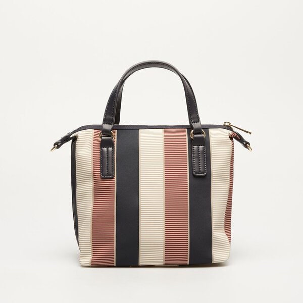 Damska torebka TOMMY HILFIGER TOREBKA POPPY SMALL TOTE STRIPE aw0aw16445aeg kolor multicolor