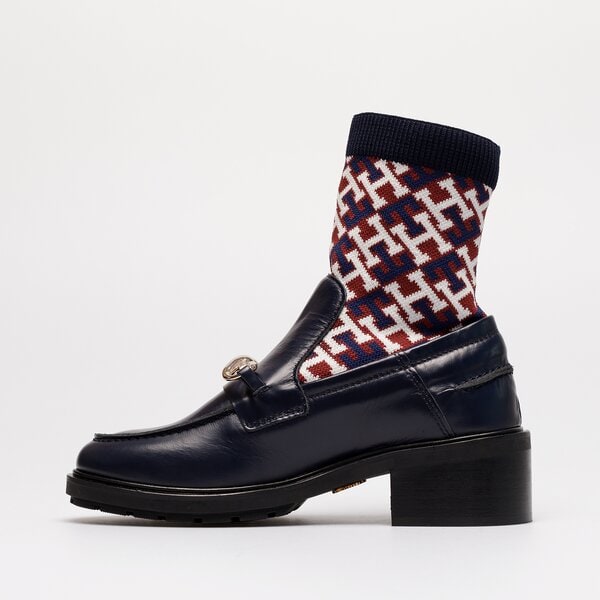 Damskie botki / sztyblety TOMMY HILFIGER TOMMY MONOGRAM BOOTIE fw0fw06823dw5 kolor czarny