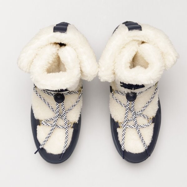 Damskie śniegowce TOMMY HILFIGER TH FAUX FUR SNOW BOOTIE fw0fw06850dw6 kolor granatowy