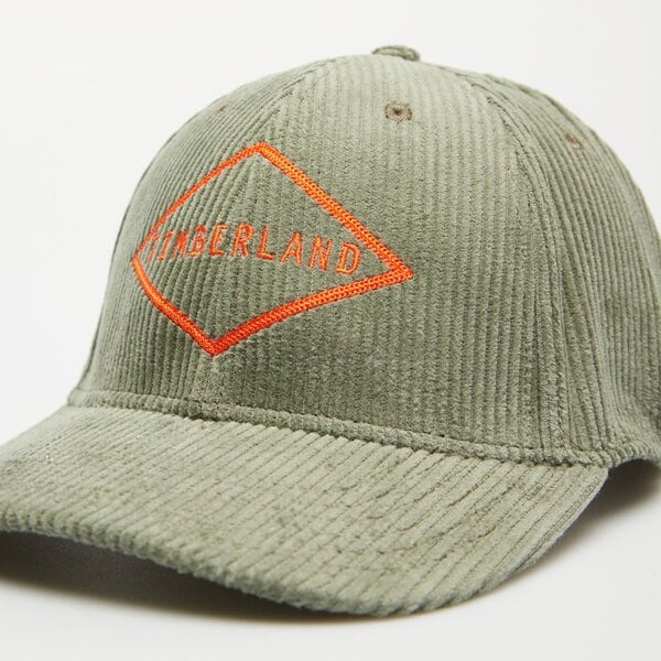 Damska czapka z daszkiem TIMBERLAND CZAPKA CORDUROY CAP tb0a2psq3021 kolor zielony