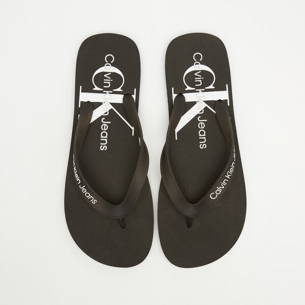 Męskie klapki CALVIN KLEIN BEACH SANDAL MONOLOGO ym0ym00838bds kolor czarny