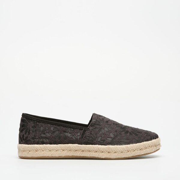 Damskie espadryle TOMS BLACK FLORAL LACE 10020684 kolor czarny