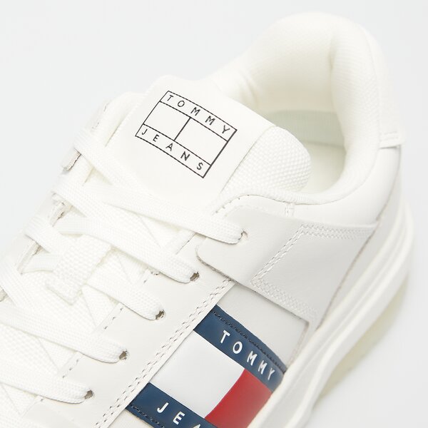 Męskie sneakersy (buty) TOMMY HILFIGER THE BROOKLYN LEATHER ESS em0em01521tcr kolor biały